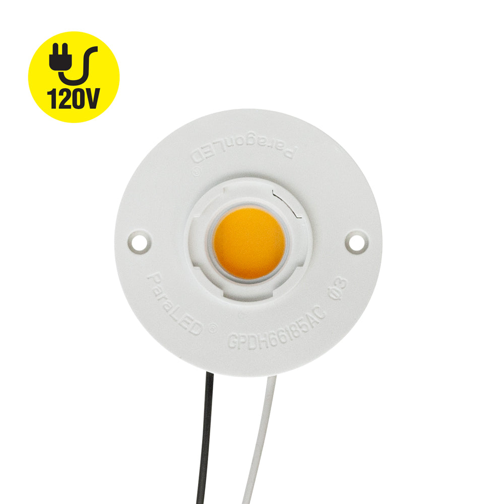 CBHT-042-36185-120V-2700K COB Paragon LED Module with GPDH66185AC LED Holder, 120V 12W 2700K, gekpower