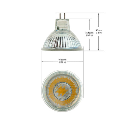 MR16 Bulb Glass type 12V 5W 3000K(Warm White)