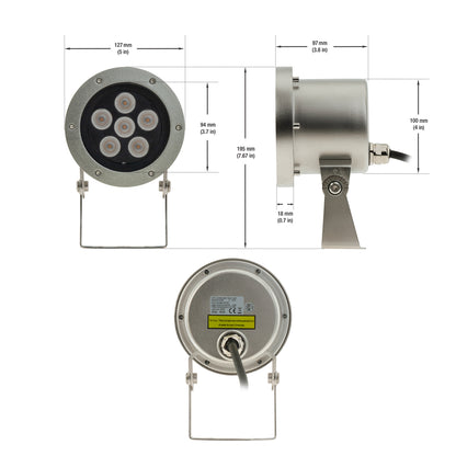 B5YA0658 Underwater LED Spot Light 24V 21.5W 3000K(Warm White)