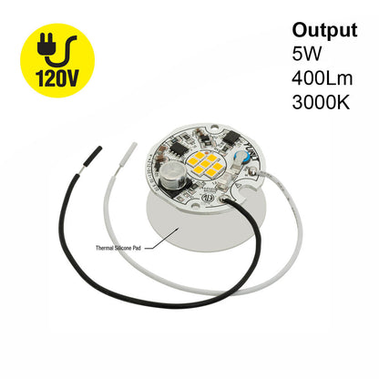 1.5 inch Round Disc ZEGA LED Module DIS 01-005W-930-120-S1-Z4A, 120V 5W 3000K(Warm White)