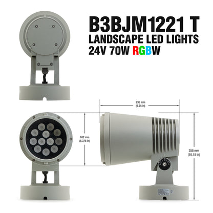 B3BJM1221T, Landscape Spot Lights, 24V 60W RGBW