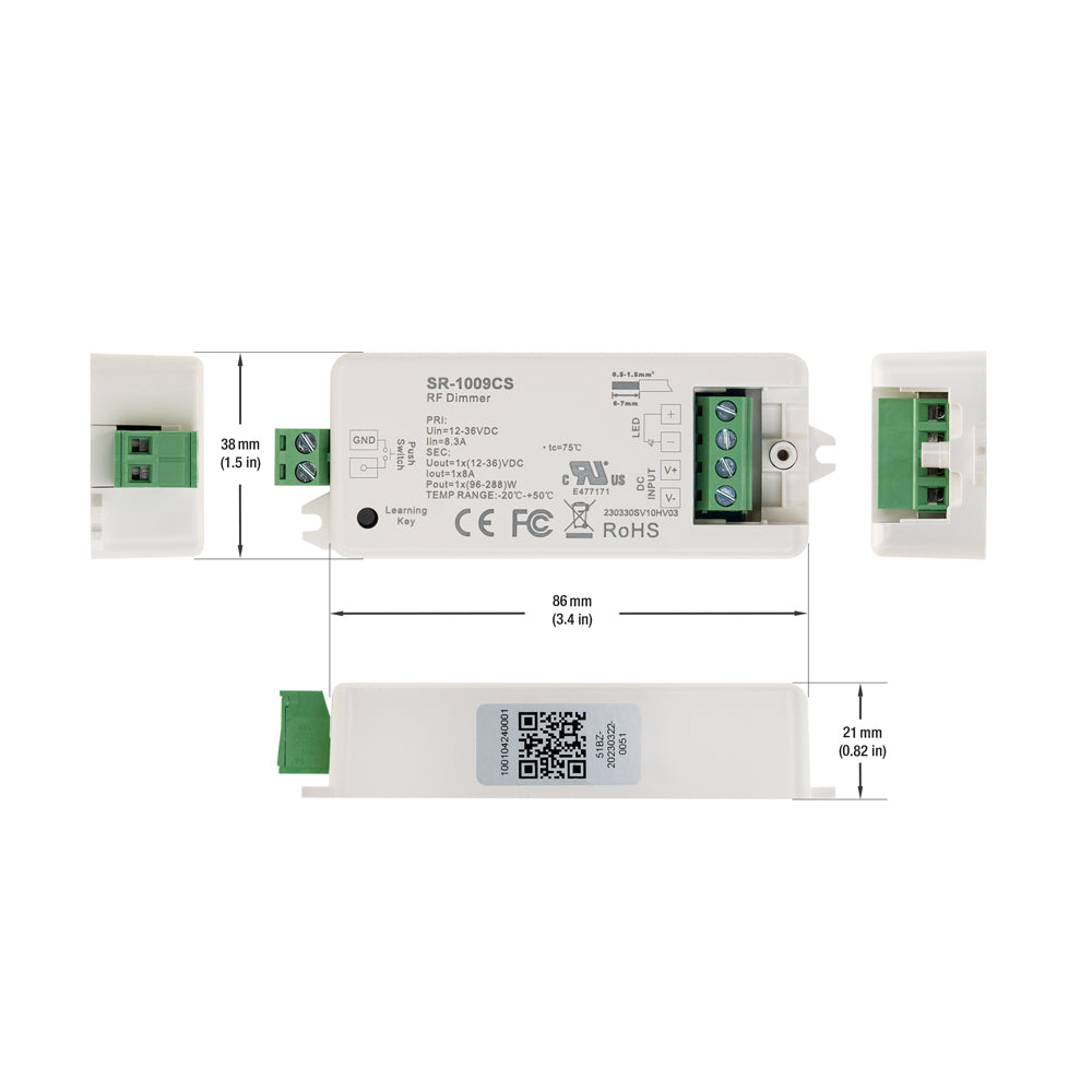 Constant Voltage LED Light Receiver SR-1009CS (R1) single color 12-36V 96-288W - gekpower