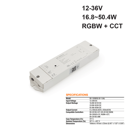 Constant Current LED Light Receiver SR-1009FA3 (R-1.6A), 350MA 12-36VDC 16.8-50.4W - gekpower