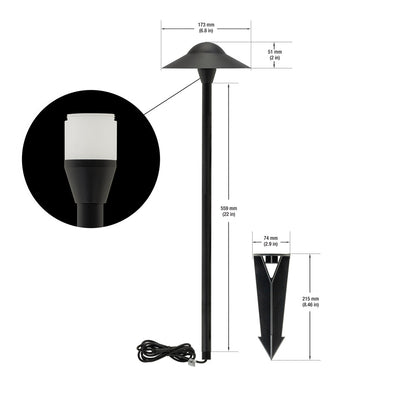 22 inch Pathway LED Light with Umbrella Caps, gekpower