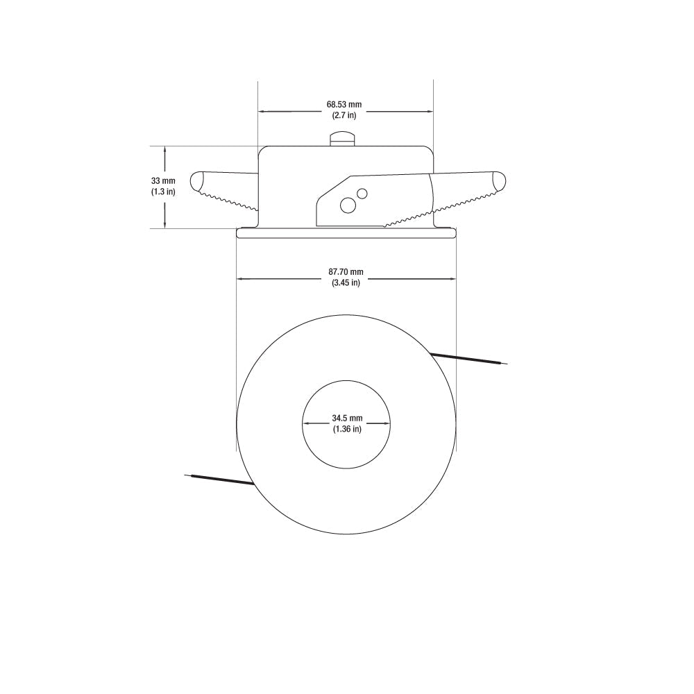 VBD-MTR-80W Low Voltage IC Rated Recessed LED Light Fixture, 2.5 inch Round White - gekpower