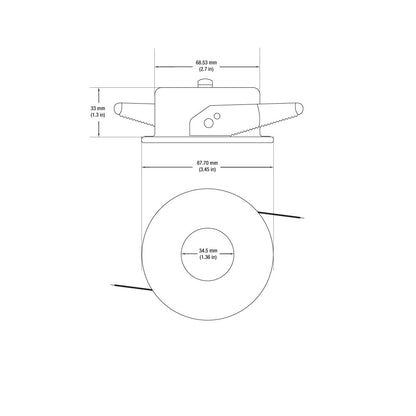 VBD-MTR-80W Low Voltage IC Rated Recessed LED Light Fixture, 2.5 inch Round White - gekpower