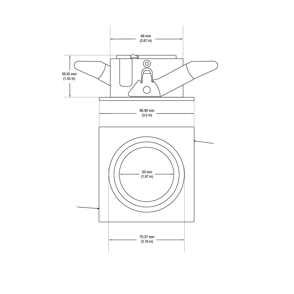 VBD-MTR-87W Low Voltage IC Rated Recessed LED Light Fixture, 2.5 inch Square White - gekpower