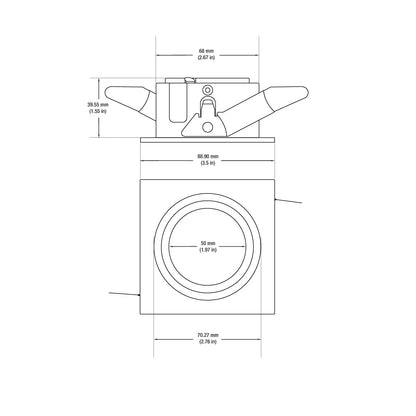 VBD-MTR-87W Low Voltage IC Rated Recessed LED Light Fixture, 2.5 inch Square White - gekpower