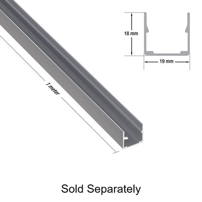 Black Silicon Flexible LED Neon channel VBD-N2020-SF-B, 1m (3.2ft) - gekpower