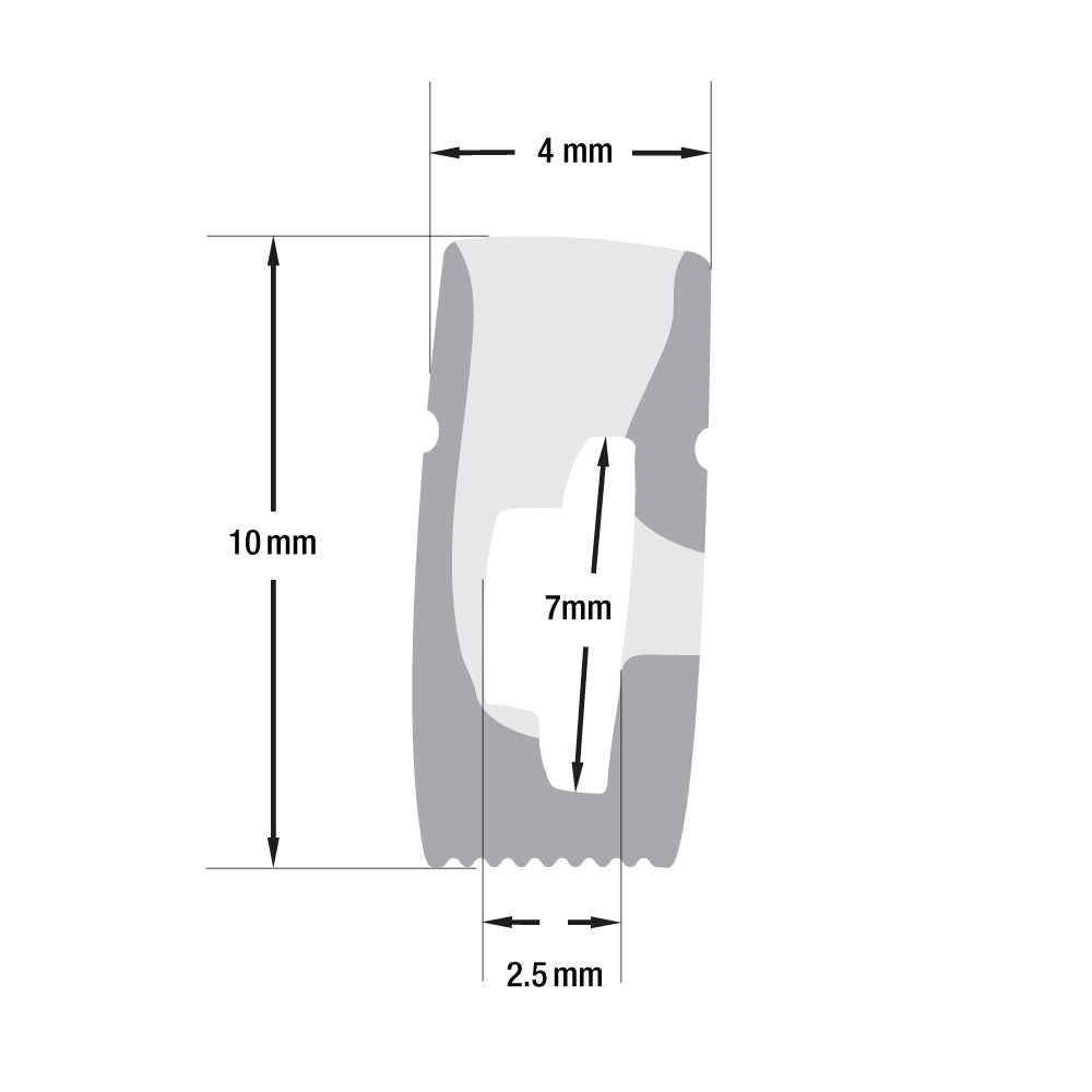 White Silicon Flexible LED Neon channel VBD-N0410-SD-W, 1m (3.2ft) -  gekpower