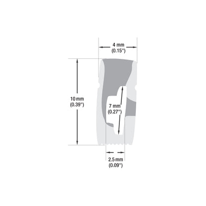 White Silicone Flexible LED Neon channel VBD-N0410-SD-W, per foot(30.5cm) SIDE Mount