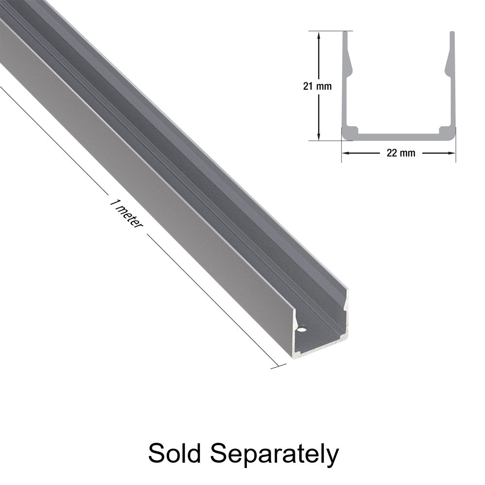 White Silicon Flexible LED Neon channel VBD-N2020-SFD-W, 1m (3.2ft) - gekpower