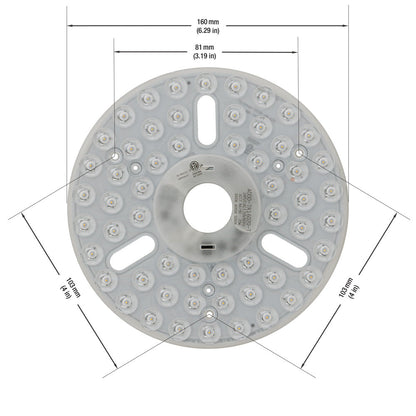 6.3 inch Round Disc LED Module TR16020-T, 120V 20W 3CCT(3K, 4K, 5K), gekpower