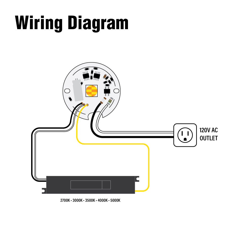 2 inch Round Disc LED Module TR05016-COB, 120V 16W 5CCT(2.7K, 3K, 3.5K, 4K, 5K)