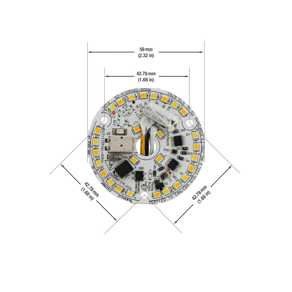 2 Inch Led Module 2.4 inch Round Disc LED Module TR06016-2S 120V 16W – Gekpower-Canada
