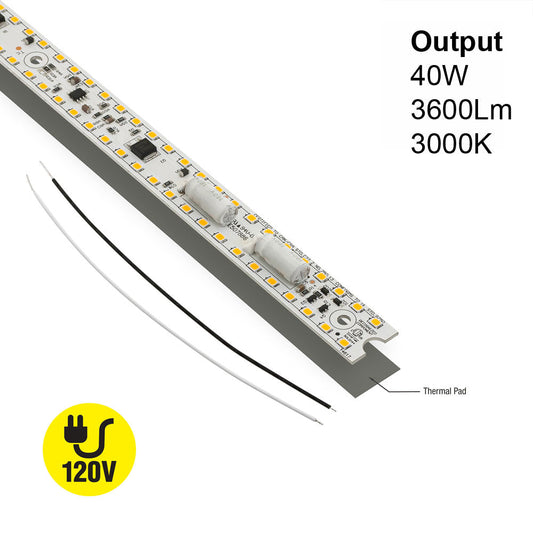 13.8 inch Linear LED Module TL35040, 120V 40W 3000K(Warm White), gekpower