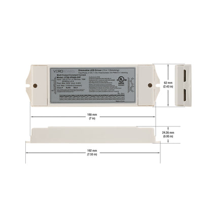 OTM-VPA60-DIP Selectable Constant Current LED Driver (5 in 1 Dimming) 600mA~2100mA 3-65V 60W, gekpower