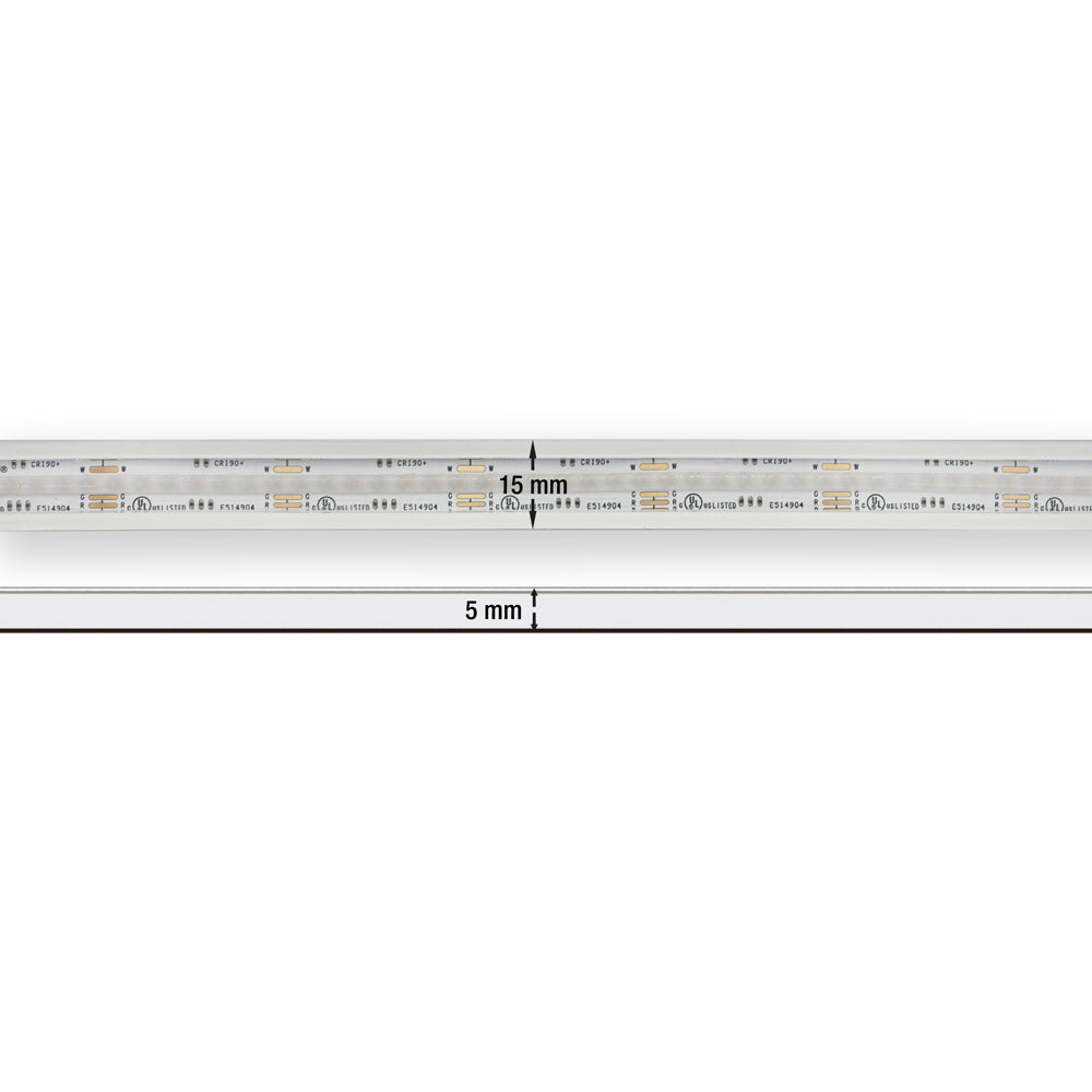 Outdoor LED Strip Light COB, 24V 6.6(w/ft) 896(LEDs/m) RGBW Gold PCB