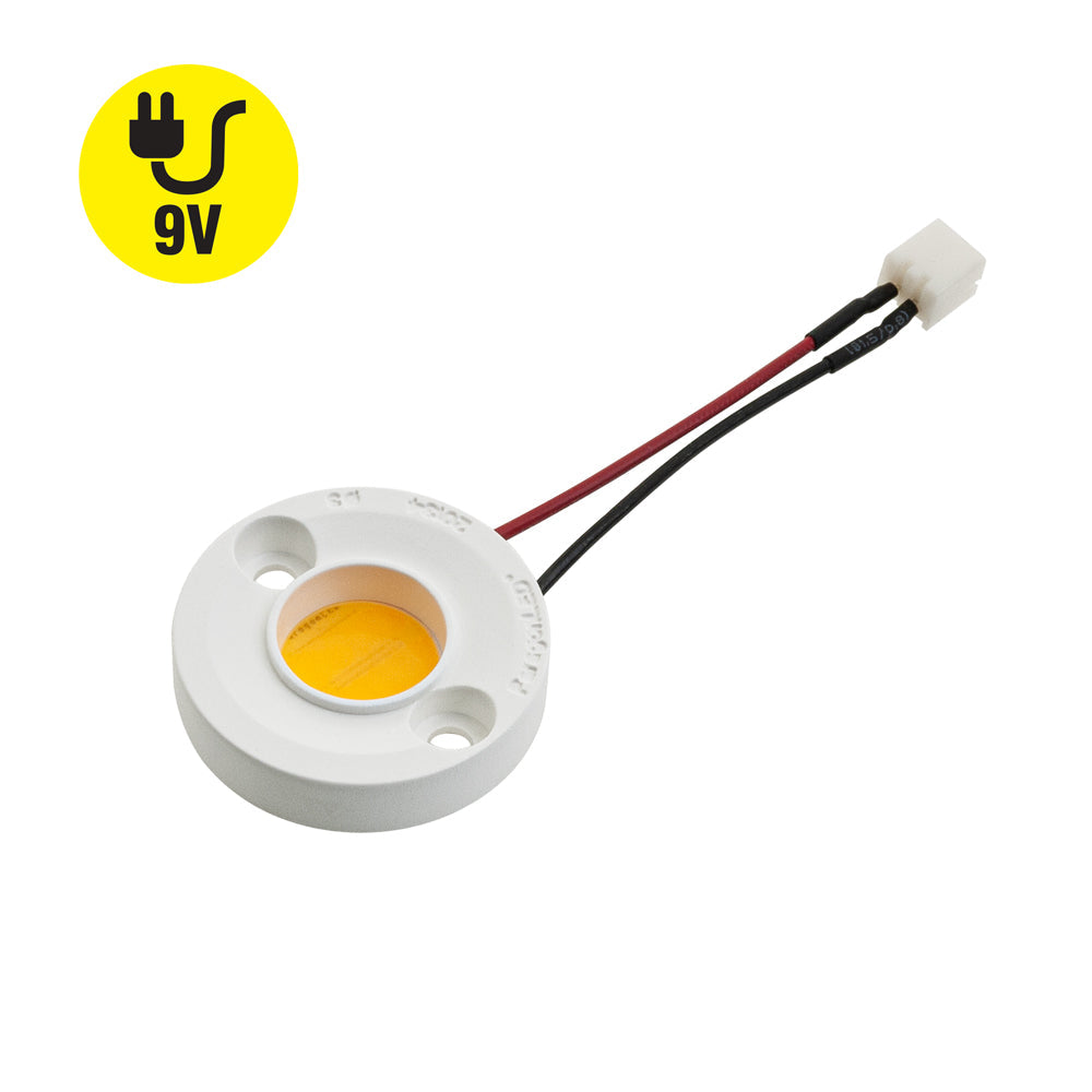 8CBCC-024-20134-009V-3000-U06 COB Paragon LED Module with G21100110 LED Holder, 9V 6W 3000K (Warm White)