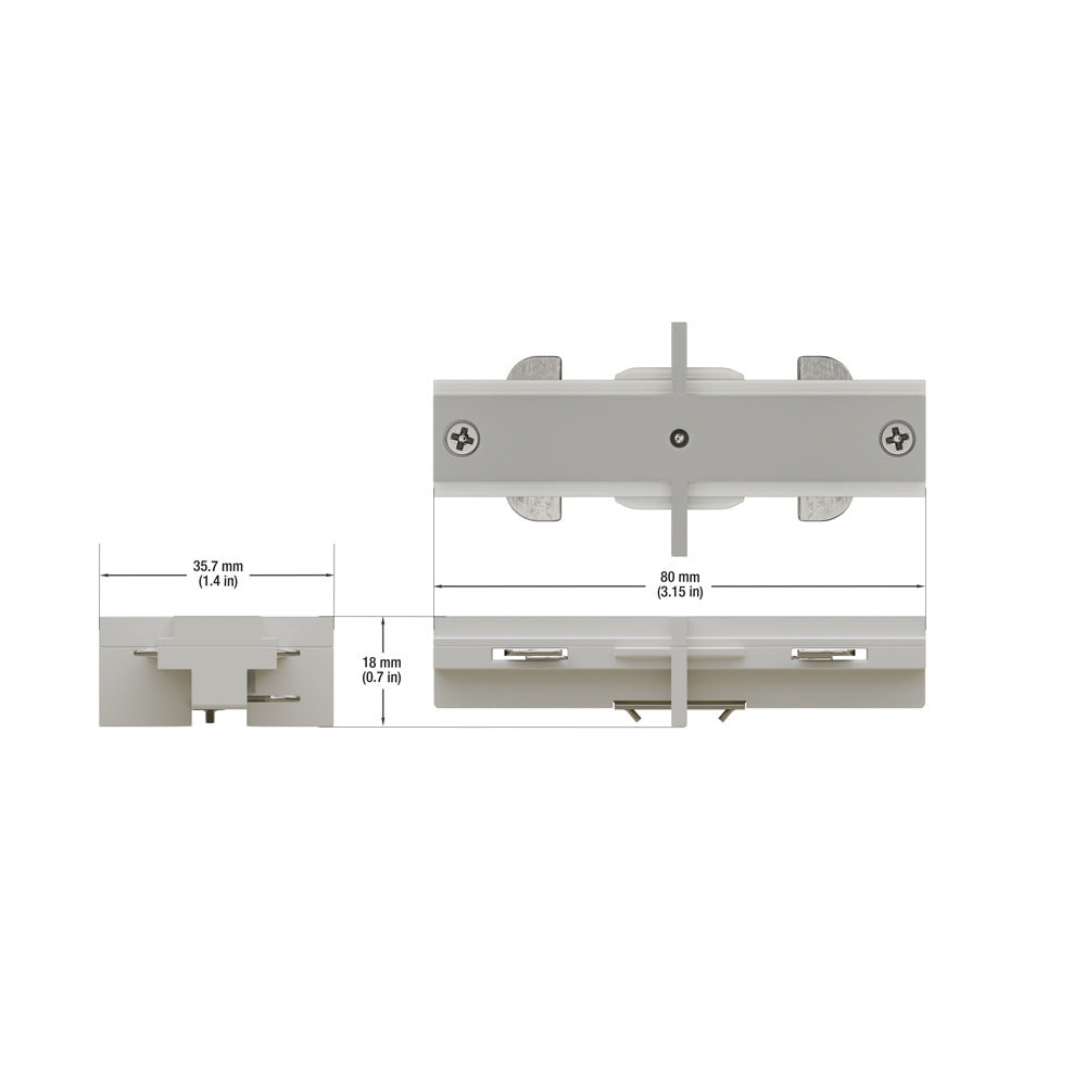 Track Mini Joiner White H Type VBD-0333-MJW, gekpower