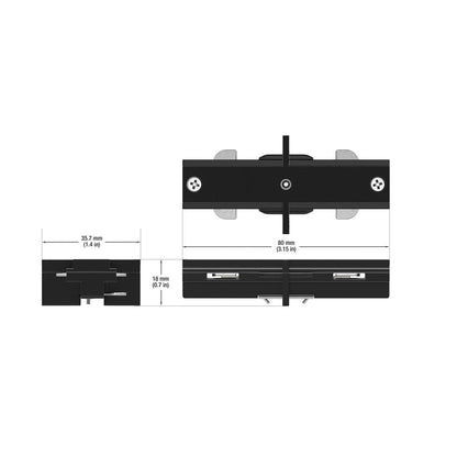 Track Mini Joiner Black H Type VBD-0333-MJB, gekpower