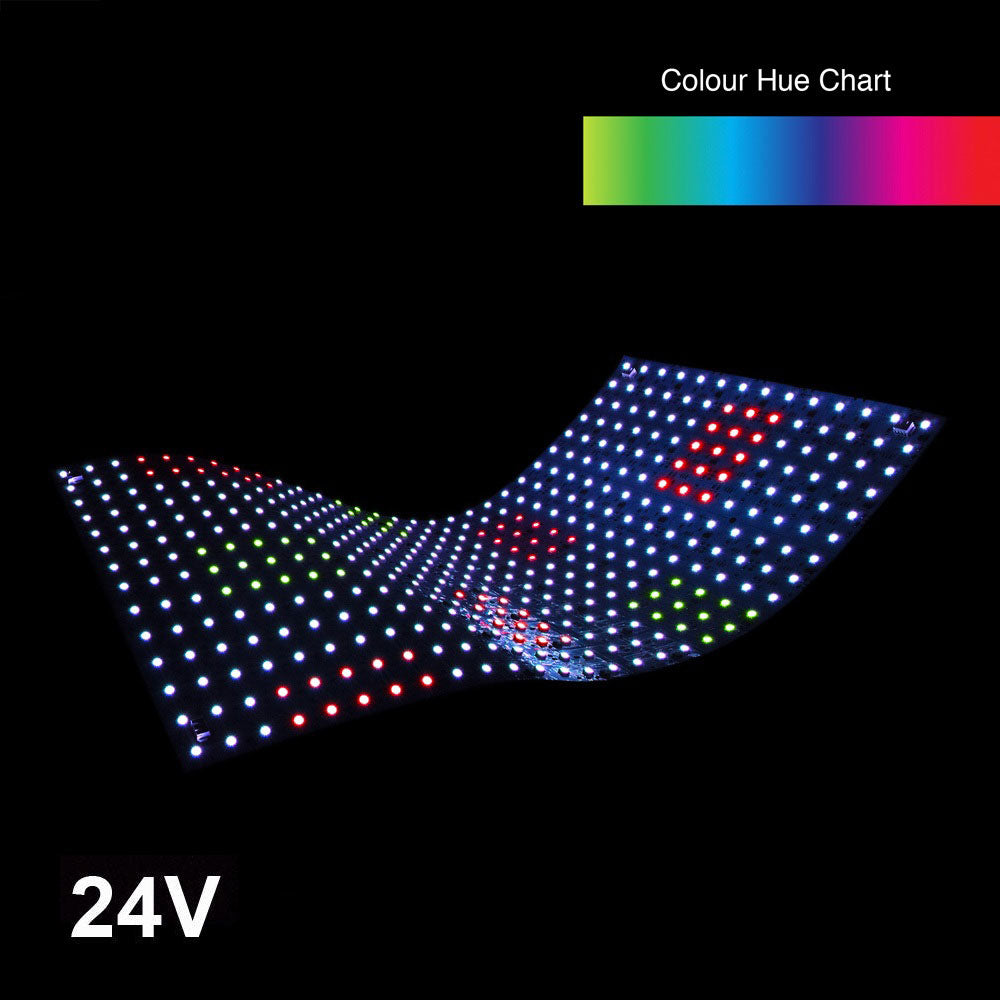 Flexible Addressable LED Backlight Sheet for behind Stone and Glass, 24V 83.1W RGB