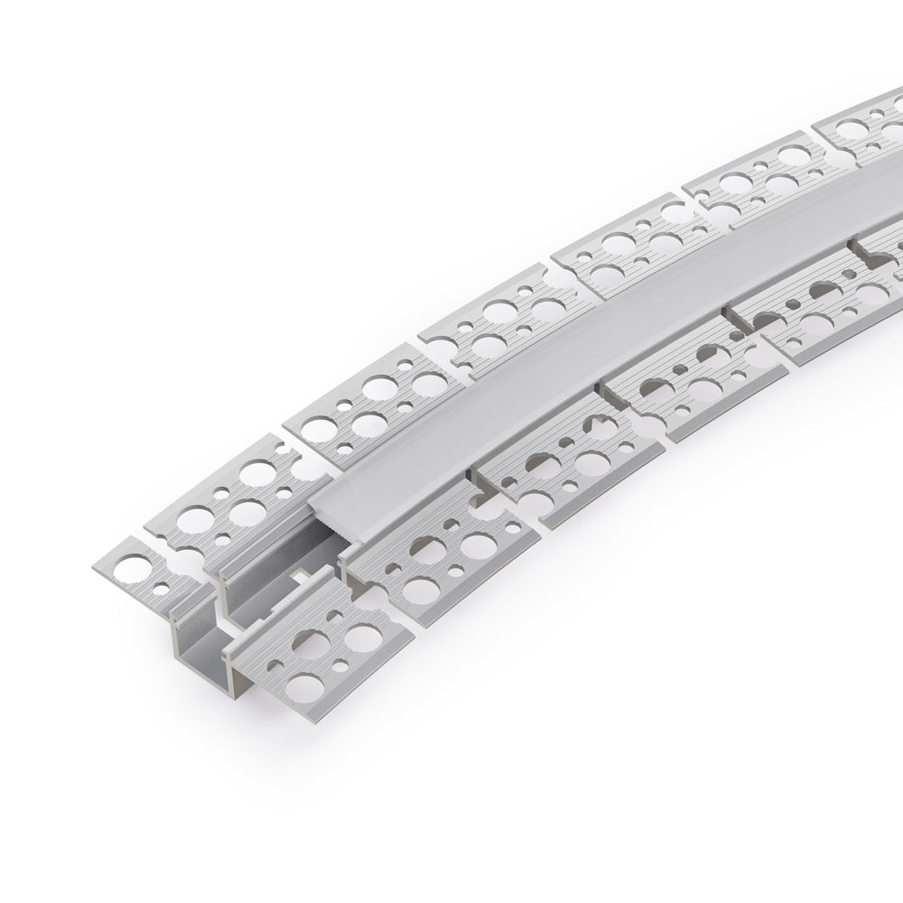 Flexible Drywall(Plaster-In) Deep Recessed Aluminum LED Channel for LED Strips 2Meters(6.5ft) VBD-CH-D11-2