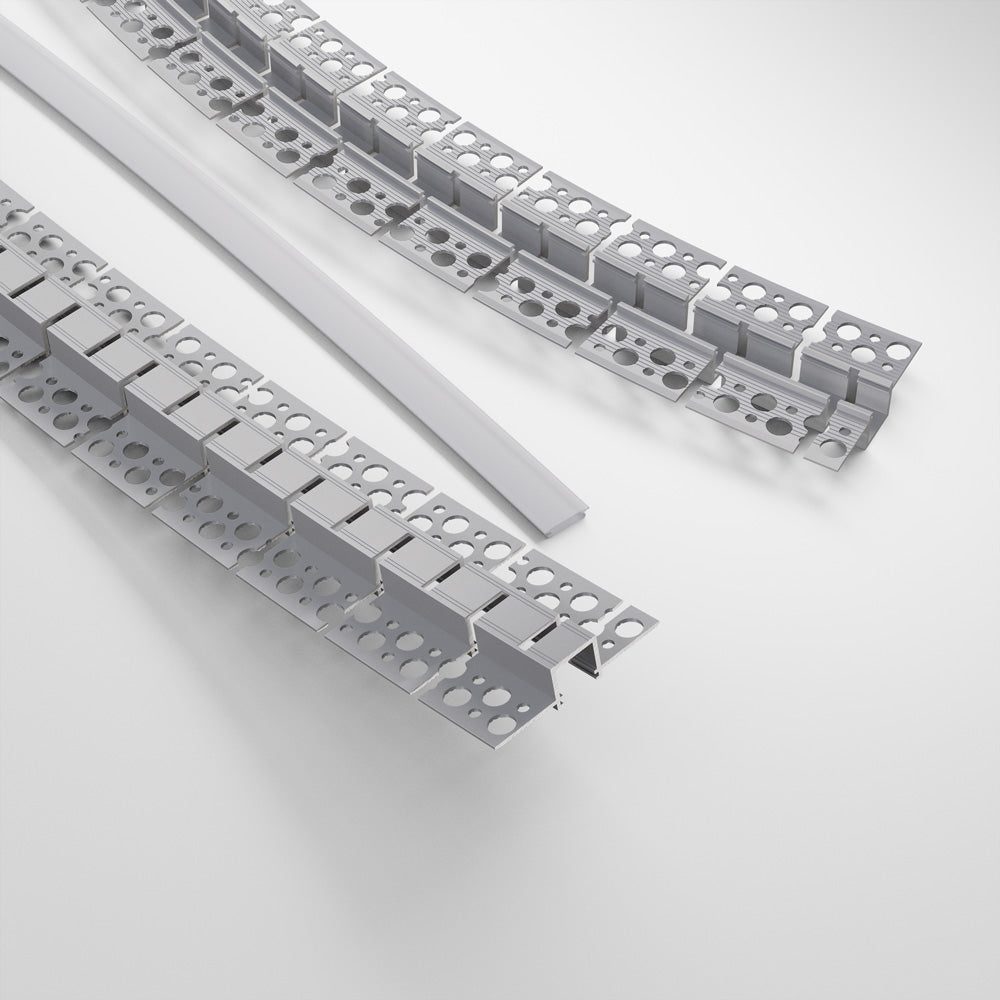 Flexible Drywall(Plaster-In) Deep Recessed Aluminum LED Channel for LED Strips 2Meters(6.5ft) VBD-CH-D11-2