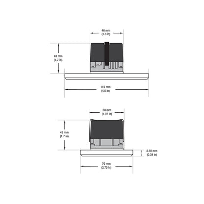 LSD-5CCTBK Horizontal and Vertical Orientation Black LED Step Light 120V, 2W, Adjustable 5CCT(2.7K, 3K, 3.5K, 4K, 5K), gekpower