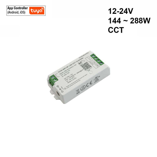 VBD-WCON2CL-12A-CCT RF LED Light Dim & CCT Receiver 12-24V DC 2.4G Tuya App