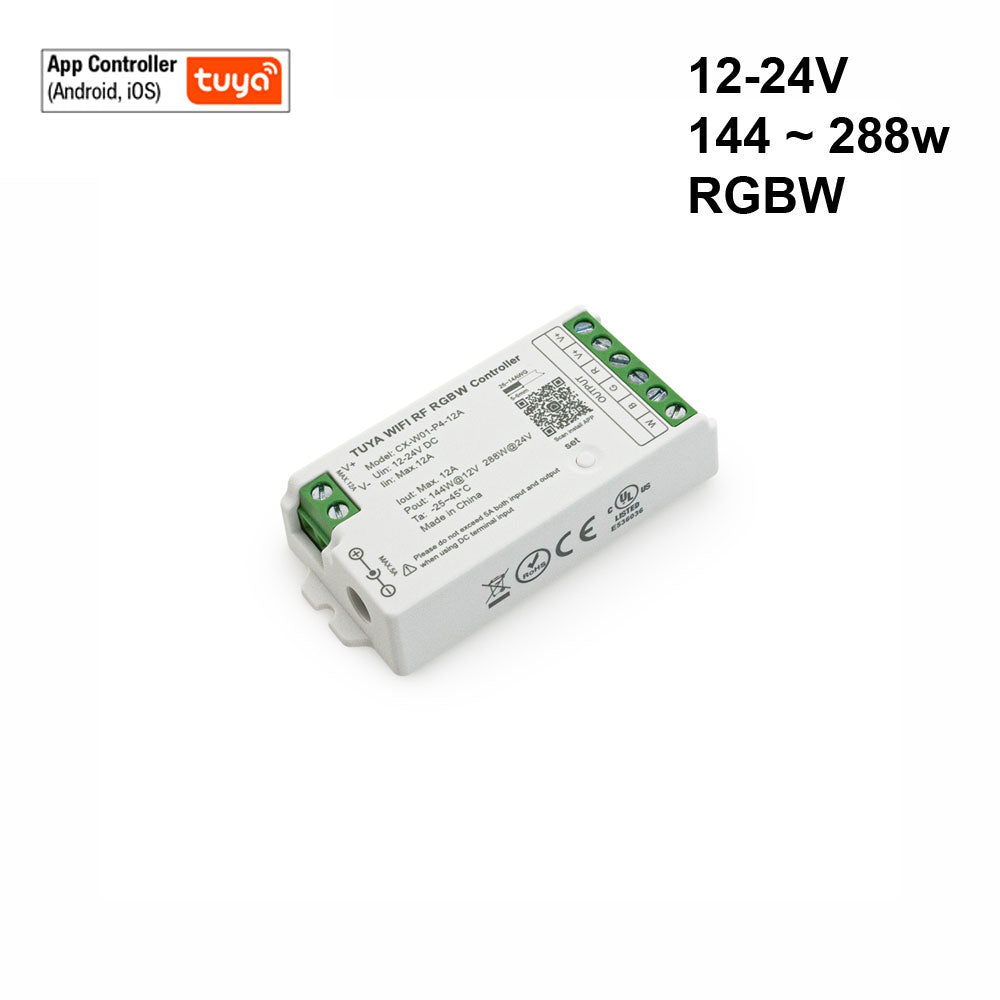 CX-W01-P4-12A-RGBW RF LED Light RGBW Receiver 2.4G Tuya App, gekpower.ca