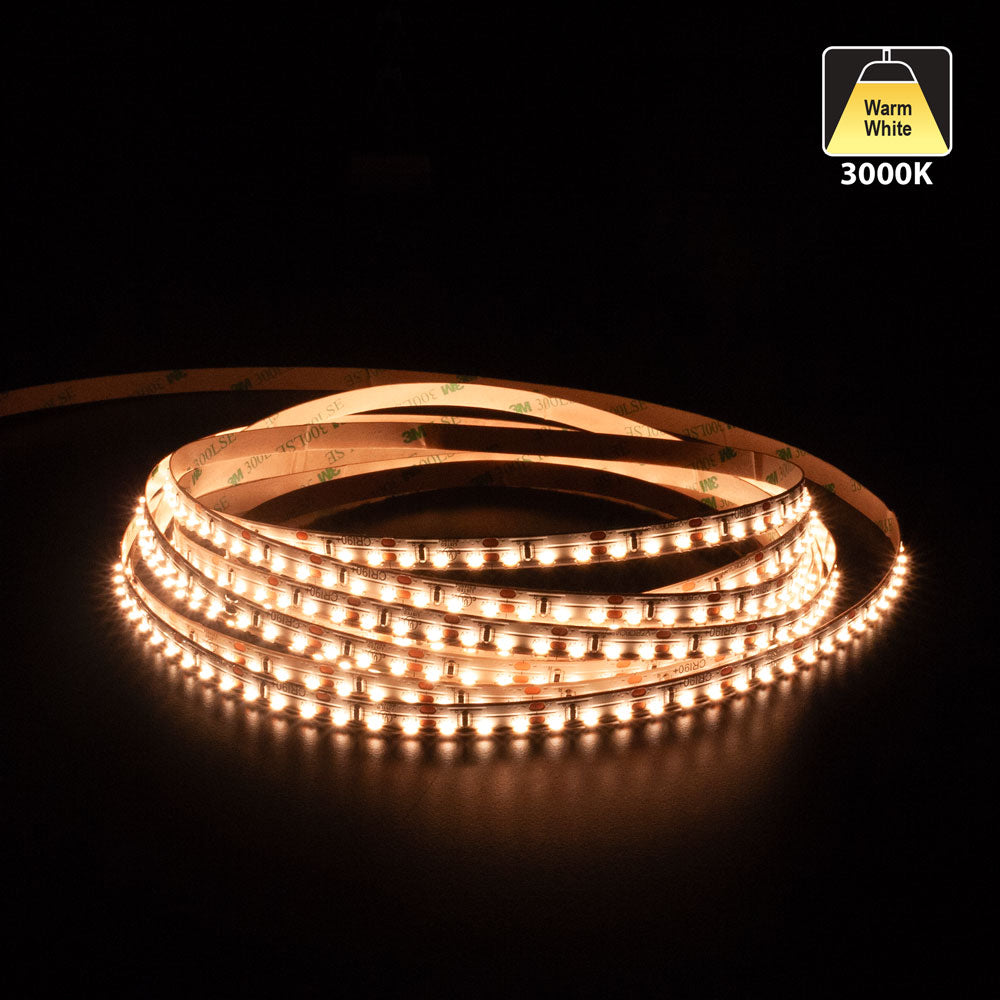 5M(16.4ft) Side emitting Indoor LED Strip Light 315, 12V 3(w/ft) 329-402(Lm/ft) 120(LEDs/m) 3K(Warm White), gekpower