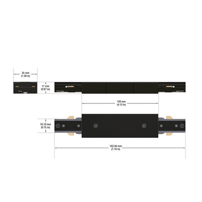 Track Long Joiner Black H-Type VBD-RS3SI-B, gekpower