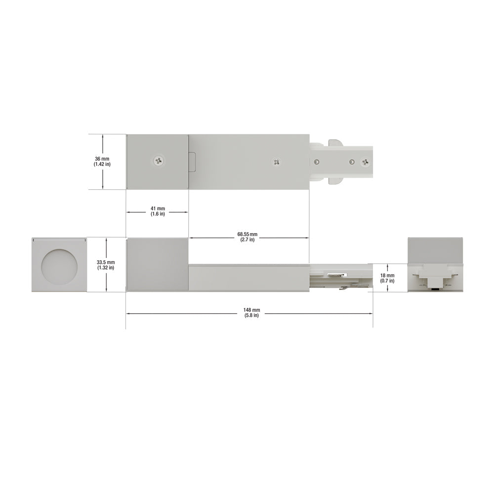 Live End Conduit Joiner White H-Type VBD-LW-TR03-W