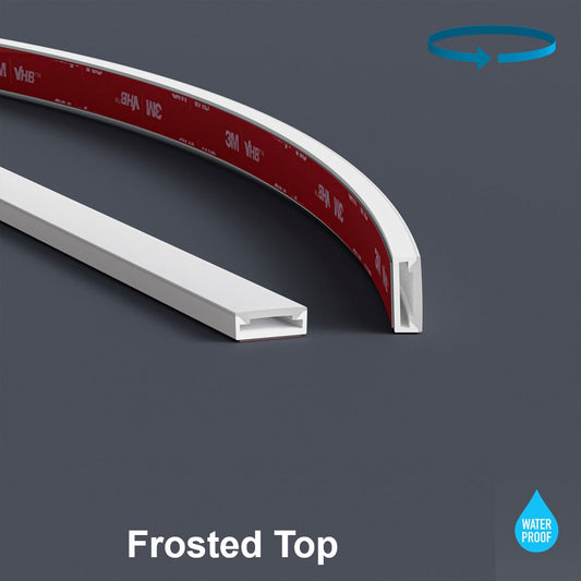 White Silicone Flexible LED Neon channel VBD-N1505-SF-W, per foot(30.5cm) SURFACE Mount