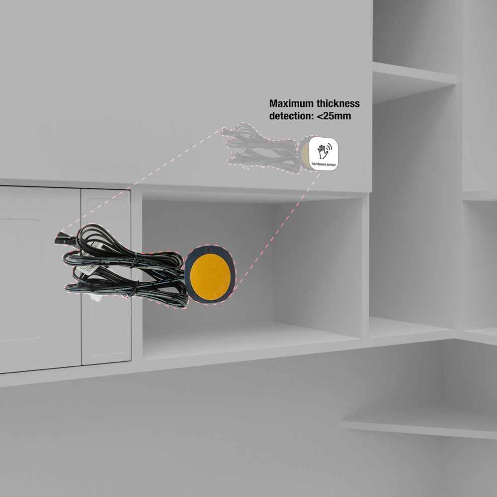 Invisible 5032 Handwave Sensor Switch for behind ceramic, wood, glass 12V-24V DC 5A 60W Black Color