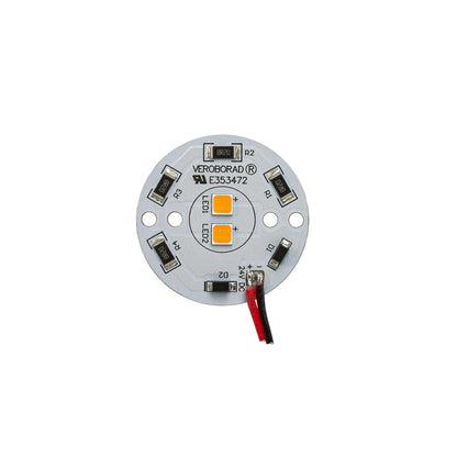 24V Flat Round PCB 2 SMD Dimmable Constant Voltage LED Module 5W 3000K(Warm White)