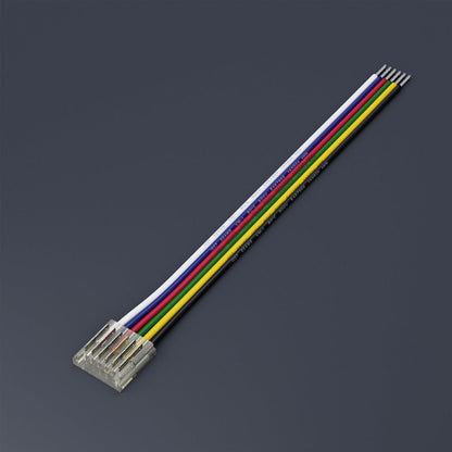 12mm LED Strip to Wire Connectors, VBD-50RGBWWBC-12mm-1S1W RGBWW(Pack of 1)