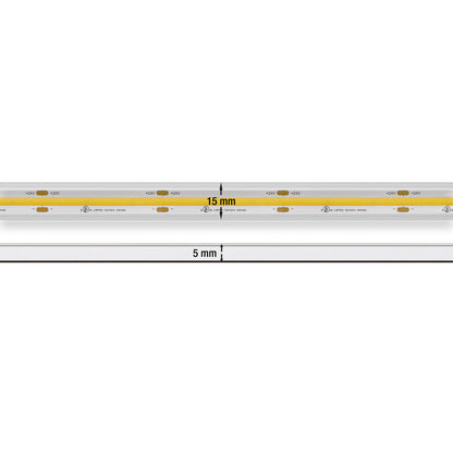 Custom cut Outdoor COB LED Strip Light, 24V 2(w/ft) 155(Lm/ft) CCT(2.7K, 3K, 3.5K, 4K, 5K) per foot
