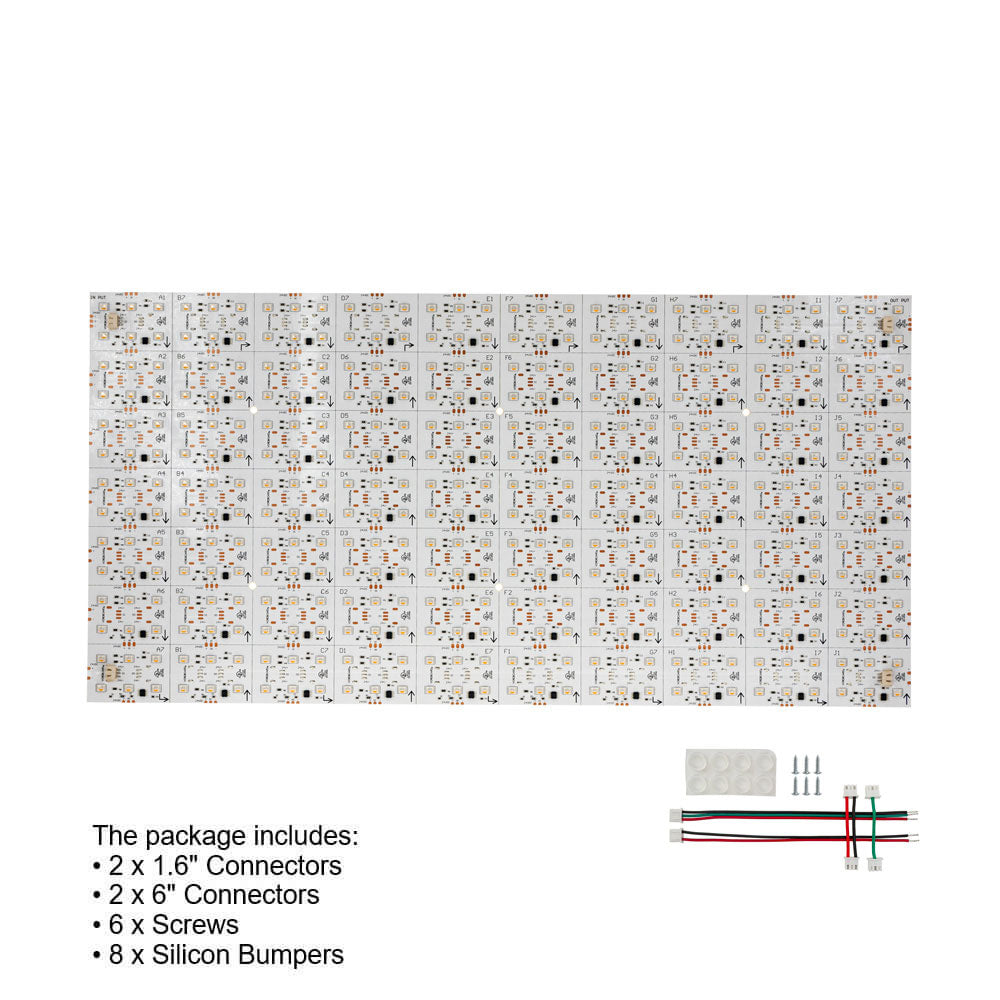 Flexible Addressable LED Backlight Sheet for behind Stone and Glass, 24V 100W RGB27