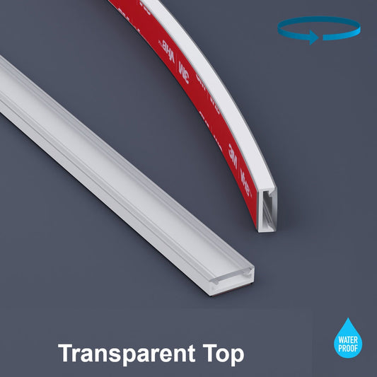 White Silicone Flexible LED Neon channel VBD-N1505-SF-C, per foot(30.5cm) SURFACE Mount
