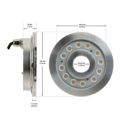  Submersible Spotlight (Underwater) 3000K 24V 28.8W, VBD-SUBF-24-24V-3K