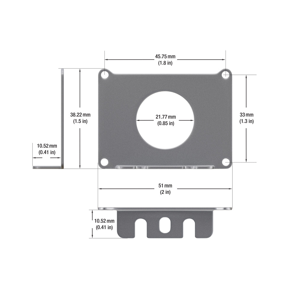 Power supply metal enclosure box endcaps dimensions with measurements and specifications for installation.