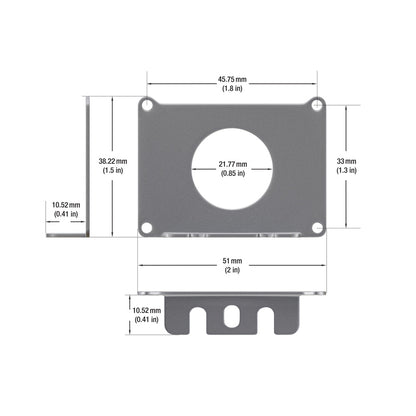 Power supply metal enclosure box endcaps dimensions with measurements and specifications for installation.