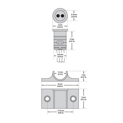 5029M2-S Double Head Door Sensor Switch 12-24V 30Watt Silver Gray