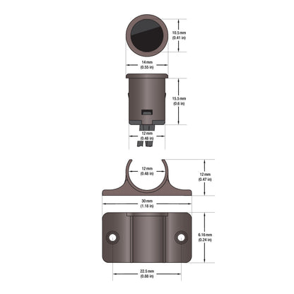 LP-5028 mini Single Head Door Sensor Switch, 12-24V 30W Brown