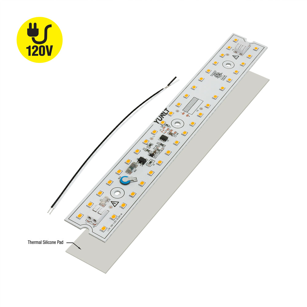 9 inch ZEGA LED module, 120V, featuring thermal silicone pad and efficient lighting design.