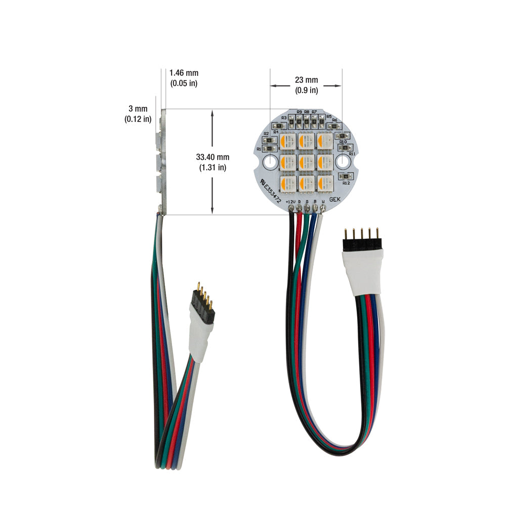 Rgbw Led Module 12v Rond 12V RGBW LED flat round PCB 4W RGBW – Gekpower-Canada