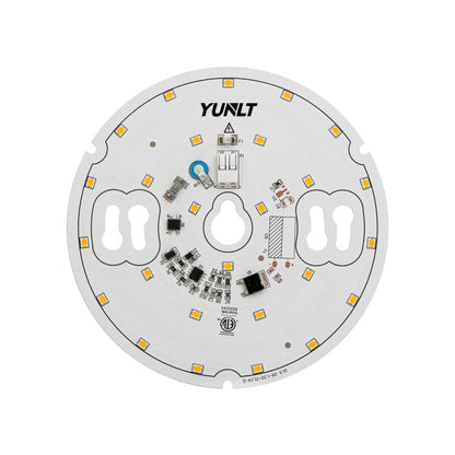5 inch round ZEGA LED module for lighting applications, featuring a circular design and multiple LED elements.