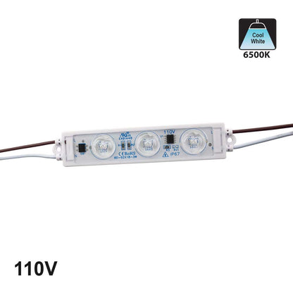 LED Backlighting for sign, 9218 110V 3 LEDs, 6500K (Pack of 100)